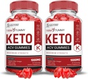 Laboratoires justifiés (2 Pack Tummy Keto ACV vinaigre de cidre de pomme formulé avec le jus de betterave de grenade en poudre B12 Vegan Non OGM 120 Gummies