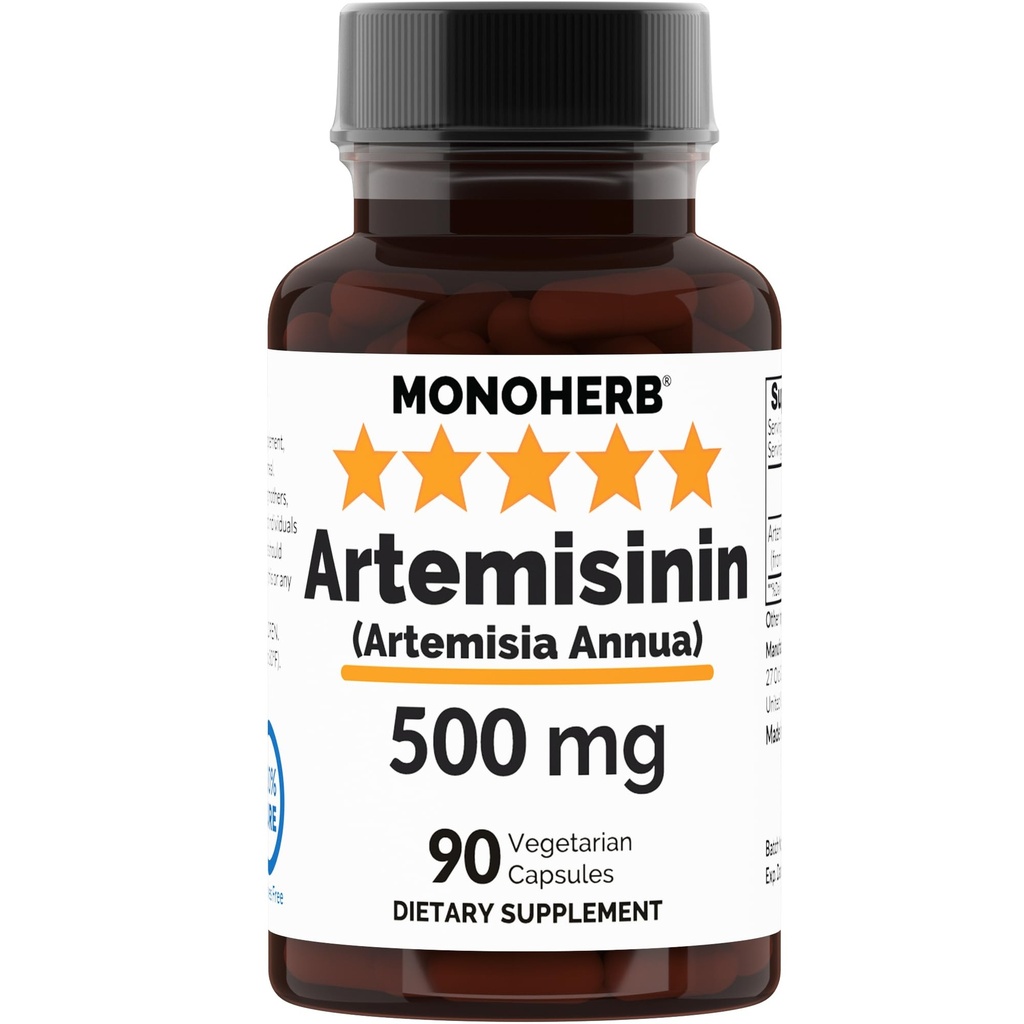 MONOHERB Artemisinin (Artemisia Annua) 500 mg - 90 Veggie Capsules