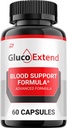 Gluco Extend Capsules - GlucoExtend Advanced Supplement, toute la formule naturelle pour maintenir des niveaux de santé, formule de force maximale, Gluco Extend Pills Reviews (1 Pack - 60 Capsules)