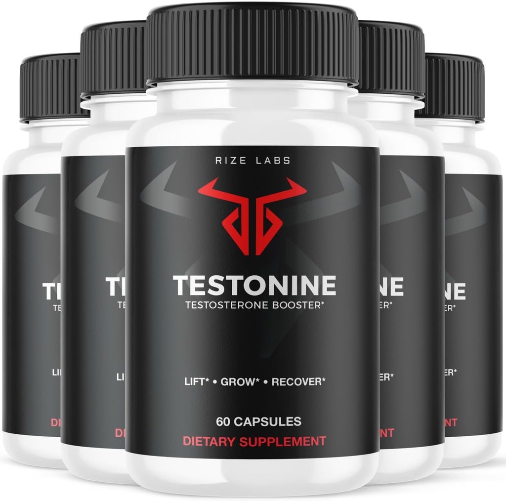 ize labs (5 Pack) Supplément mâle testonine, Capsules testonines pour hommes, Formule de résistance maximale testonine, Pilule tout naturel testonine pour la puissance musculaire, Testonine Reviews (300 Capsules)