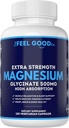 Magnésium Glycinate 500mg Pure Nuit Sommeil, 120 Capsules, Haute Absorption - Non-OGM, Sans gluten, Vegan, Organique - Supplément pour le sommeil, Santé cardiaque Nerves, Os, Muscles - Approvisionnement massif de 4 mois