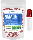 XPRS Nutra Taille 3 Capsules vides - 100 Compte Capsules de gélatine vides - Pills Bricolage Capsule Remplissage - Pure Pilule de Gel de Pilule pour Do-It-Youlf Vitamines et suppléments (rouge clair/blanc)