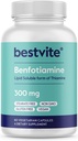 Benfotiamine 300mg (60 gélules végétariennes) Pas de stéarate - Pas de dioxyde de silicium - Vegan - Non OGM - Sans gluten