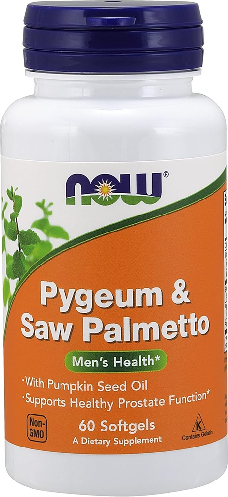 Extrait de pygème et de sciure de palmier, 25 mg/80 mg, 60 gels par les aliments actuels (paquet de 2)
