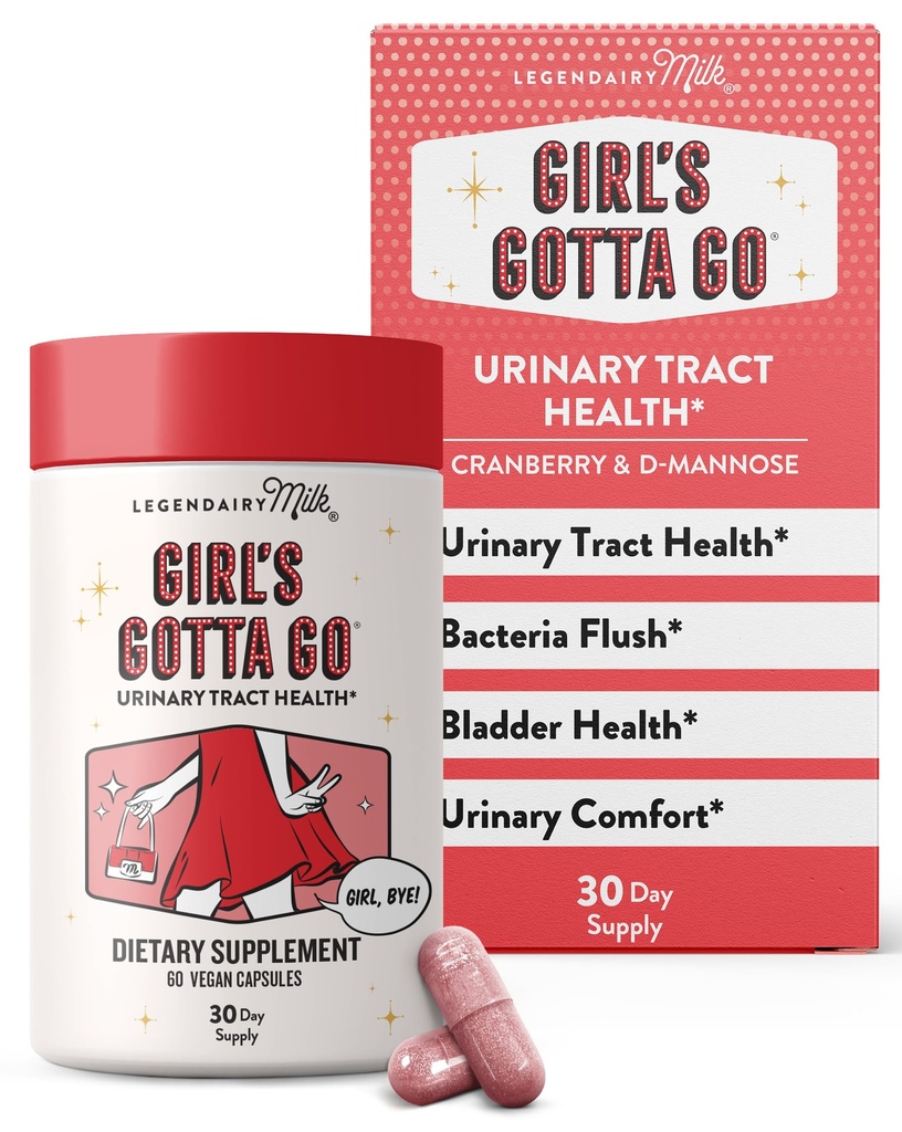 Gotta GoTM - Supplément de soutien UTI - Santé urinaire pour les femmes - UTI Relief for Women with Sugar-Free Cranberry and D-Mannose, 30 portions