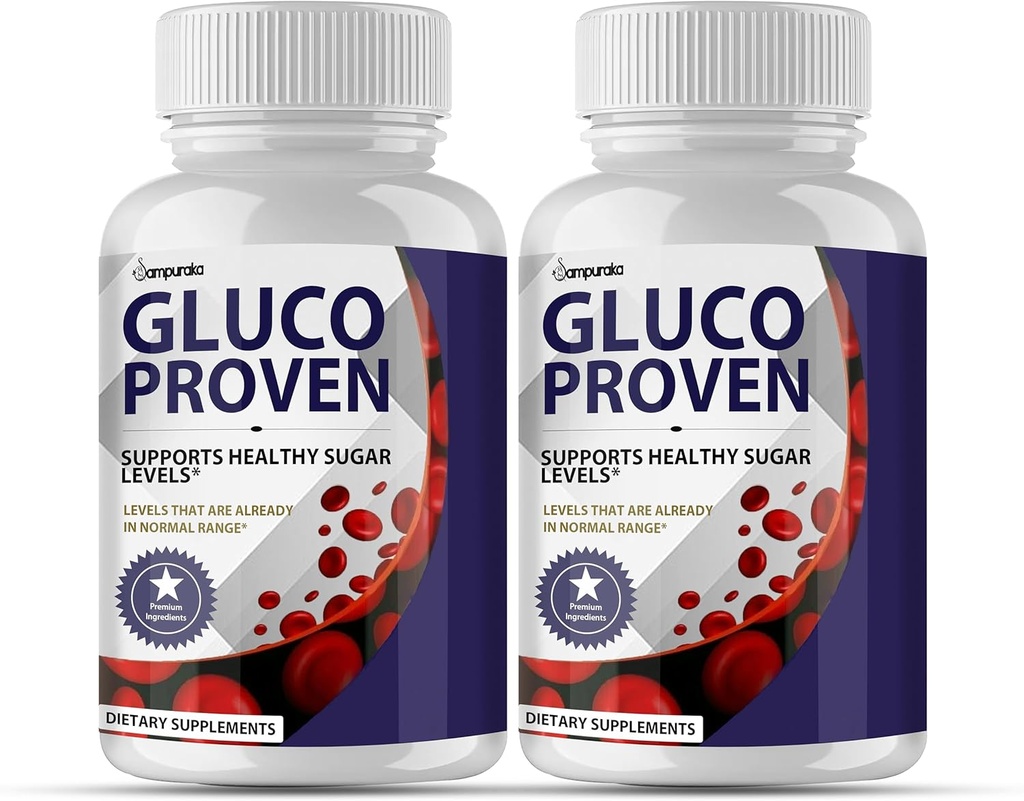 Gluco Proven Advanced Formula Supplément 2 Packs 60 jours d'approvisionnement