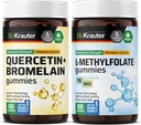 BIO KRAUTER Quercetine avec Bromelain 60 Gommies et L-méthylfolate 60 Gommies