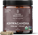 TRIBE ORGANICS Vegan Ashwagandha KSM 66 Extrait de poudre de racine biologique pure Supplément ayurvédique - Focus Mood Support Augmenter la force énergétique 600mg de KSM66 naturel pour l'absorption supérieure - 90 Capsules