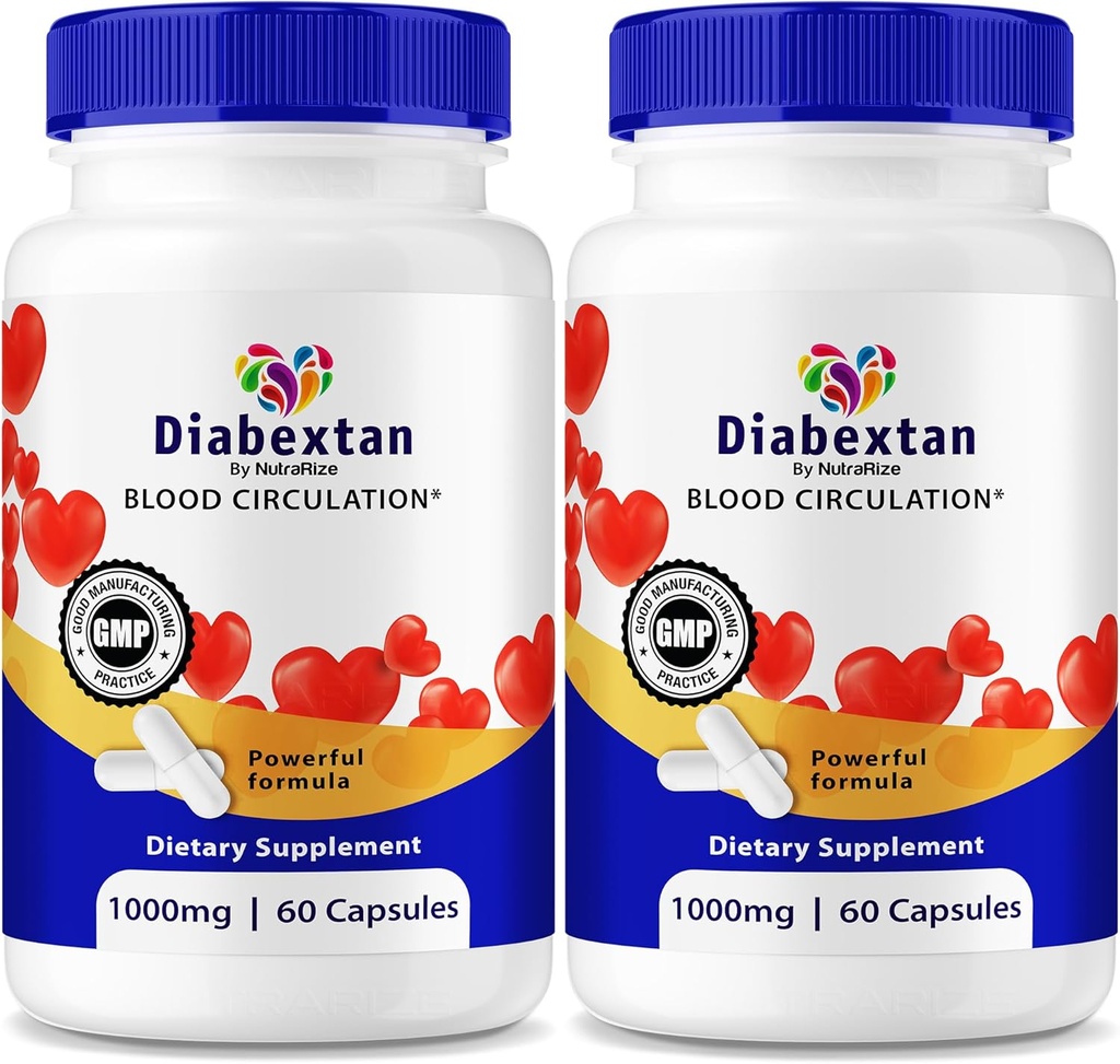 (2 Pack) Diabextan Capsules - Formule naturelle pour des niveaux sains, soutien complet, Capsule de vitamine pour maintenir le bien-être général, Glyco Optimizer Reviews (120 Capsules)