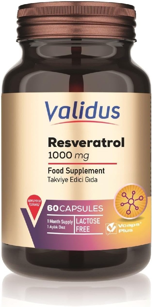 VALIDUS Resvératrol 1000 mg 60 Capsules