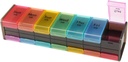 Extra Large Organisateur de pilules hebdomadaires,GrnPeak Jumbo Organisateur de vitamines 7 jours 2 fois par jour pour tenir des médicaments, huile de foie de morue et suppléments