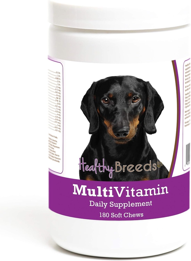 Breeds sains Dachshund Multivitamine Soft Chew pour chiens 180 Compte