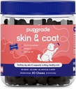 Supplément PupGrade Skin & Coat Soft Chew pour chiens – Soutient la peau saine, le manteau et la fonction immunitaire - Riche en huile de poisson naturelle, acides gras oméga et vitamines – 60 Chews doux