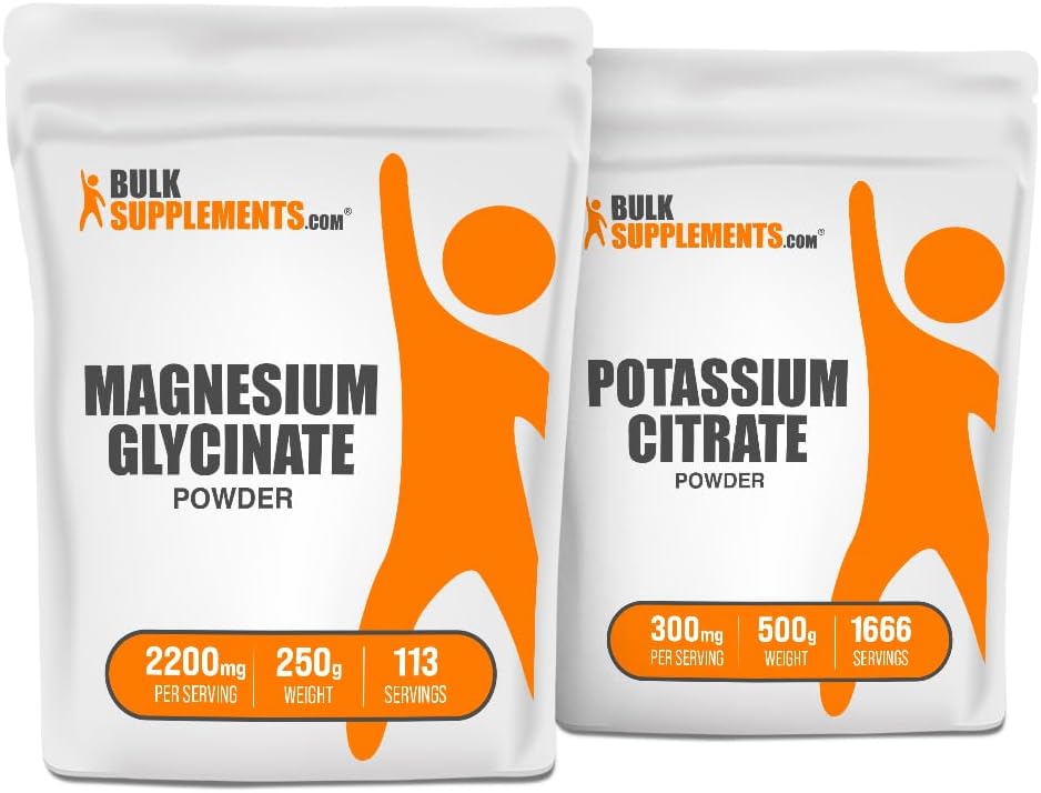 Magnesium Glycinate 250g + Potassium Citrate 500g Bundle