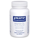 Encapsulations pures Vitamine D3 125 mcg (5 000 UI) - Supplément pour soutenir la santé des os, des articulations, des seins, du coeur, des colonies et des immunes* - avec vitamine D - 250 capsules