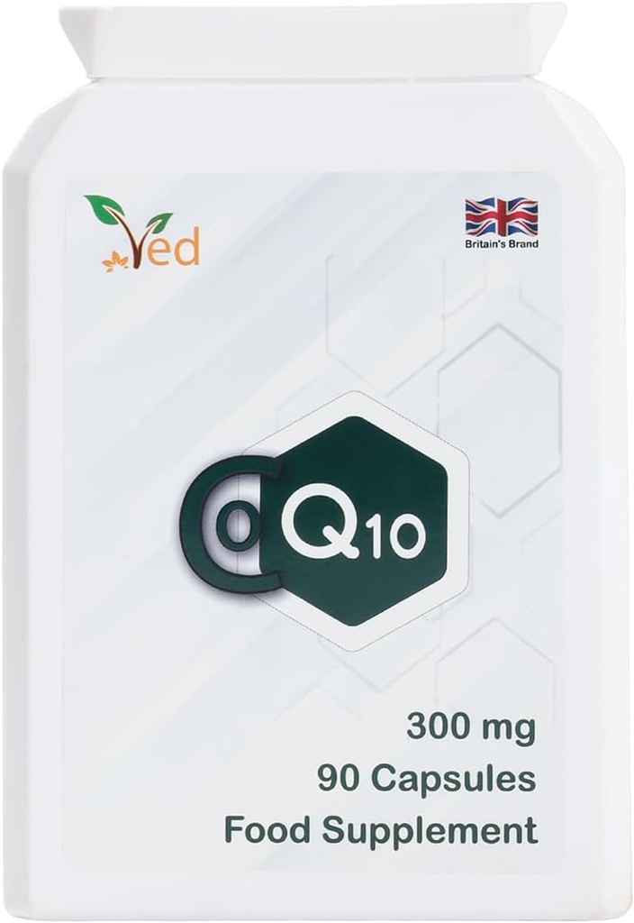 Ved Best High Absorption CoQ10, Végétarien, Sans gluten, Supplément diététique, 300 mg 90 Capsules de légumes