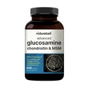 NatureBell Advanced Glucosamine Chondroitin MSM Supplément, 240 Capsules de 10-en-1 Complexe de soutien articulaire – avec acide hyaluronique, collagène, curcuma, boswellia, et plus – Non-OGM