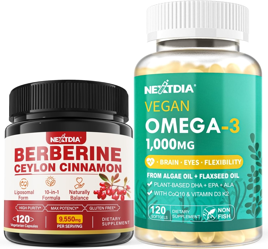Supplément berbère 1500mg + supplément Oméga 3 végétalien 1000mg