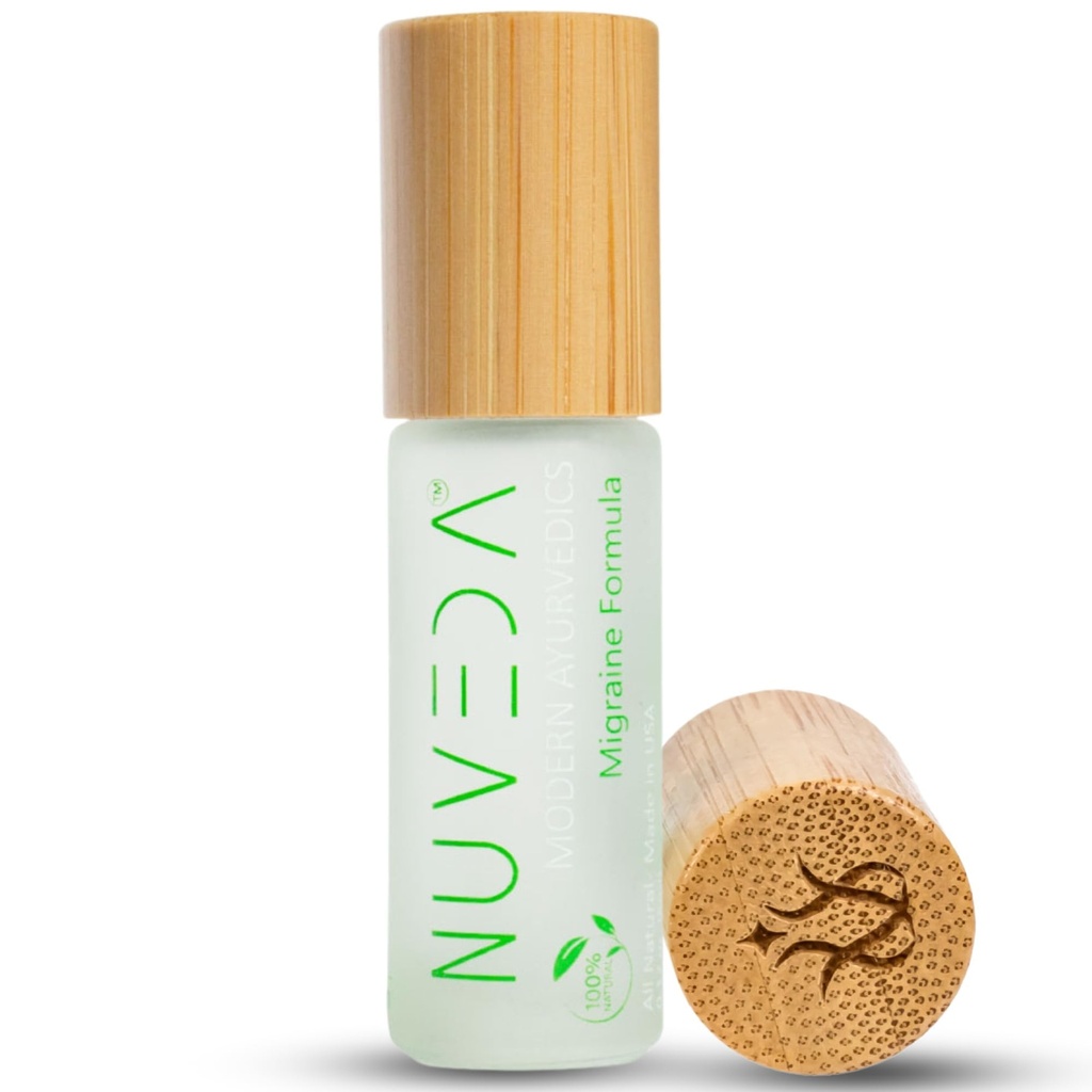 NUVEDA® Formule de migraine avancée - Tous les bâtonnets de maux de tête naturels, ayurvédiques modernes, rouleau sur bâton
