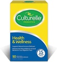 Culturelle Santé et bien-être Supplément probiotique quotidien pour les hommes et les femmes, aide à soutenir votre système immunitaire, diarrhée occasionnelle, gaz et ballonnement, 15 milliards UFC, non-OGM, 50 Compte