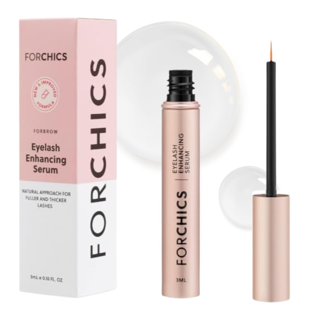 ForChics 2 en 1 Lash and Brow Grow Serum - Enhancer sans hormones pour les cils et les sourcils plus longs, en 2 semaines - biologique, végétalien et doux