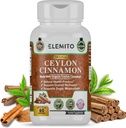 Capsules de cannelle biologique, support énergie, coeur et métabolisme, pilules de cannelle biologique certifiées Ceylan, non OGM, végétalien, sans gluten - 60 capsules