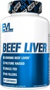 Evlution Grass Fed Beef Liver Capsules - Pasture Raised Desiccated 3000mg - Supplement for Energy Immunity and Liver Support - Iron Rich Beef Organ Supplement for Men and Women (30 Servings)