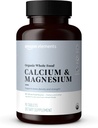 Éléments - Aliments bio entiers Calcium et magnésium, végétalien, sans gluten, 90 comprimés