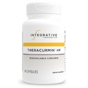 Thérapeutique intégrative Theracurmin HP - Supplément curcuma pour le soutien cardiaque et articulaire* - Soutien à la récupération musculaire* - Non-soy, sans lait et sans gluten - 60 capsules (30 portions)