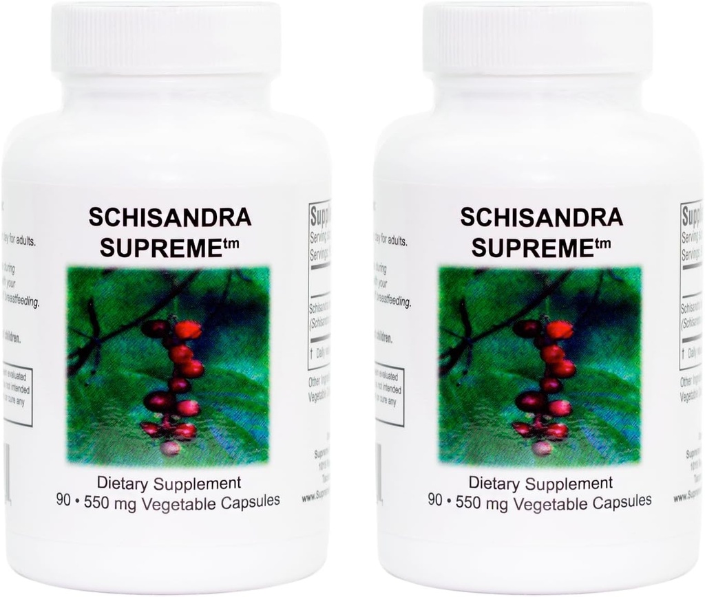 Supreme Nutrition Schisandra Supreme, 90 Pure Schisandra Fruit Végétarien 90 Capsules (paquet de 2)