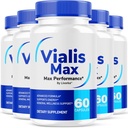 (5 Pack) Vialis Max Pills for Men - Official Vialis Max Premium Male Support Formula for Fast Acting Energy, Endurance and Performance, VialisMax Capsules Advanced Formula, 300 Capsules for 5 Months