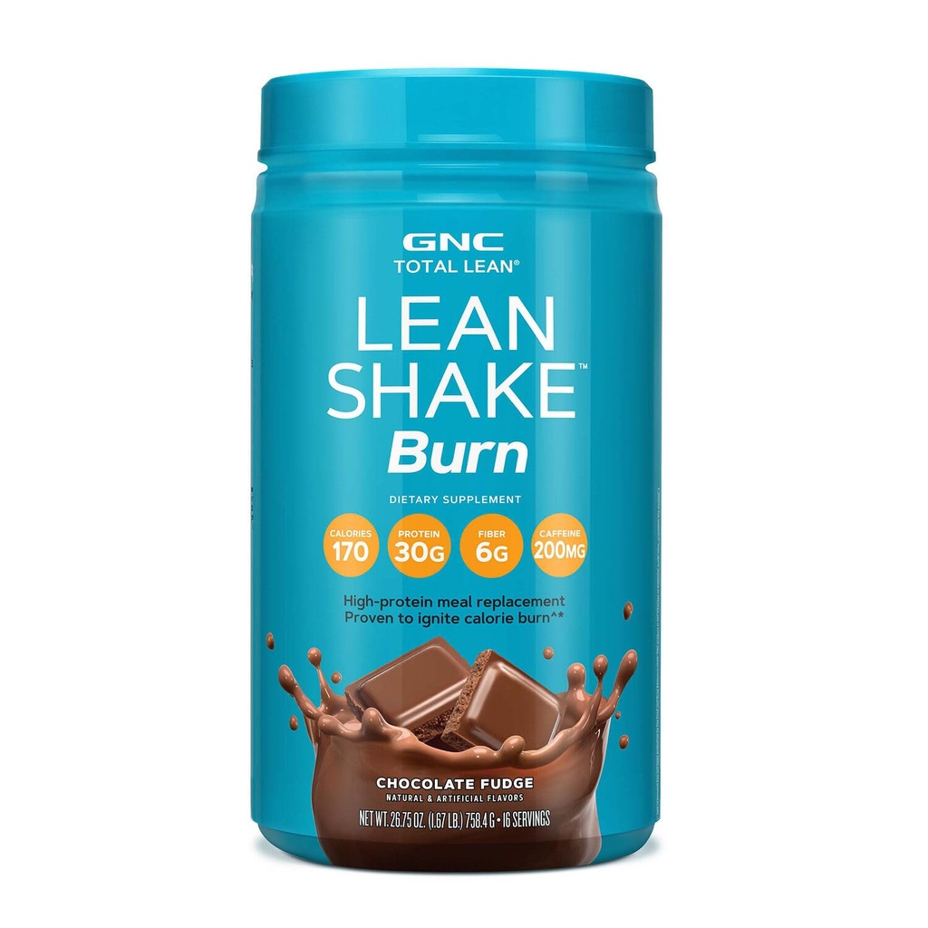 GNC Total Lean Lean Shake Burn - Chocolate Fudge (16 Servings)