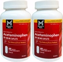 Marque du membre 500mg Acétaminophène extra-fort MegaSize 2Pack (600 Comptez chaque) 7hm2Dcs