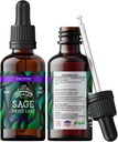 Extrait de sauge – Supplément naturel de sauge séchée – Herbe de sauge (Salvia officinalis) – Herbe de sauge biologique - Aucun OGM - Fabriqué aux États-Unis – 2 oz