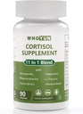 Supplément de cortisol pour femmes, 11 en 1 mélange de cortisol inférieur avec Ashwagandha, Phosphatidylsérine, Magnésium, L-Theanine, Vegan, 90 capsules