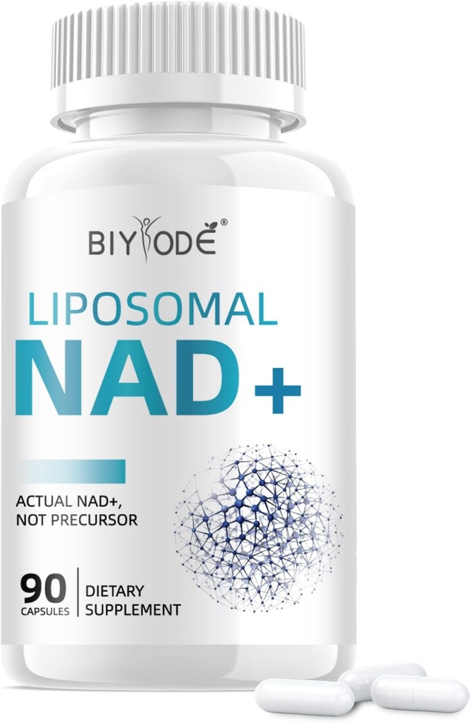 Supplément NAD avec resvératrol liposomique – 900mg NAD Booster avec Quercetin Phytosome pour l'énergie, le focus et le vieillissement en santé – Soutien cellulaire pour les adultes 30+ – 80 Capsules, 40 jours d'approvisionnement
