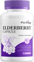 Capsule Elderberry avec Magnésium et Vitamine C, D3 et Zinc - Supplément de soutien immunitaire pour adultes, 120 Capsules, 60 jours d'approvisionnement