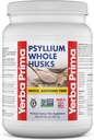 Yerba Prima Psyllium Whole Husks Fiber Supplement - Colon Cleanse - Gut Health - Vegan Non-GMO Gluten Free - 20oz
