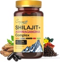 Himalayan Shilajit- Complexe avec Ashwagandha, Mace, Gokshura, Cinnamon & Piperine Trace Minerals, Shilajit pour hommes, Shilajit pour femmes, Dose régulière - 150 Capsules