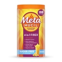 Métamucil 4-en-1 Psyllium Husk Fiber Supplément, sans sucre, 180 cuillères à café, aromatisé orange, poudre de fibre quotidienne pour la santé digestive, en fibre de Psyllium Husk à base végétale