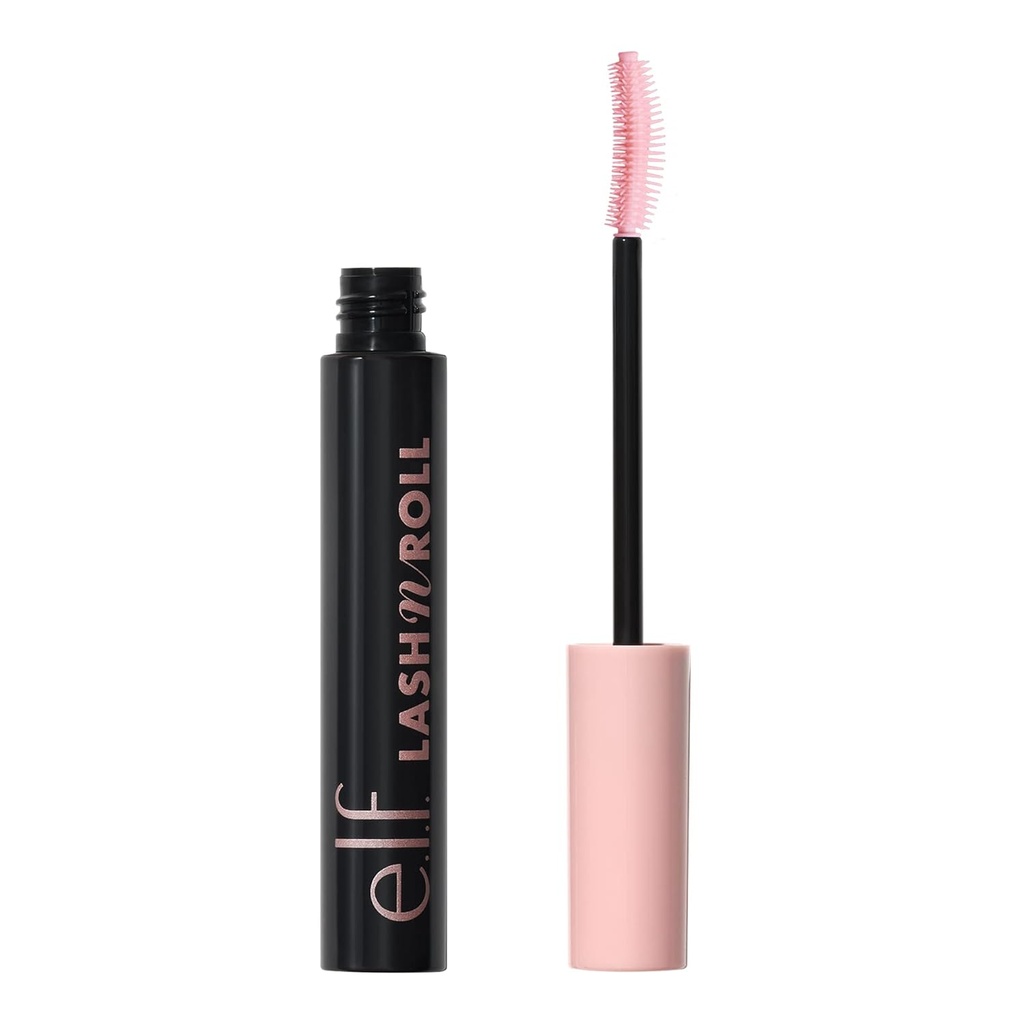 e.l.f. Lash 'N Roll Mascara, Curling Mascara pour les cils, ascenseurs et séparez visiblement les cils. Formule longue durée, végétalien et sans cruauté, point noir