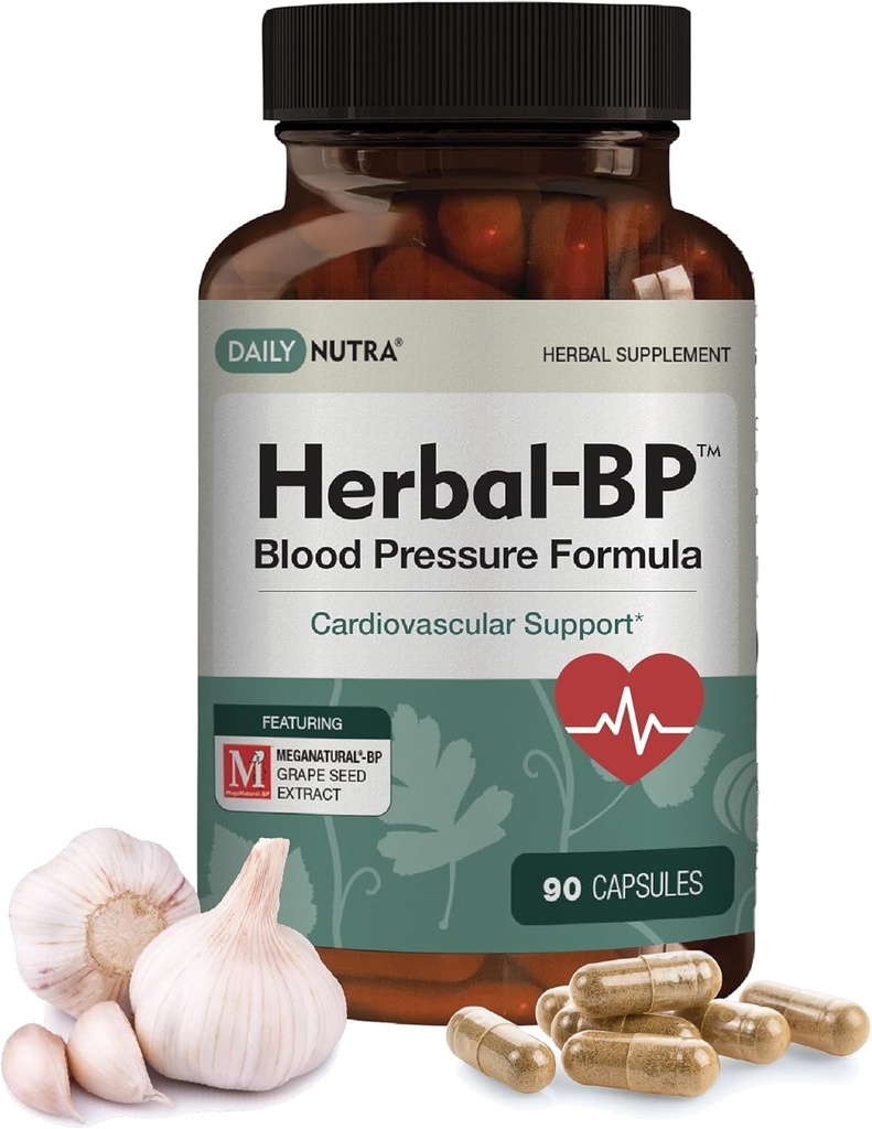 Supplément à la pression artérielle naturelle Herbal-BP - soutient la santé circulatoire.