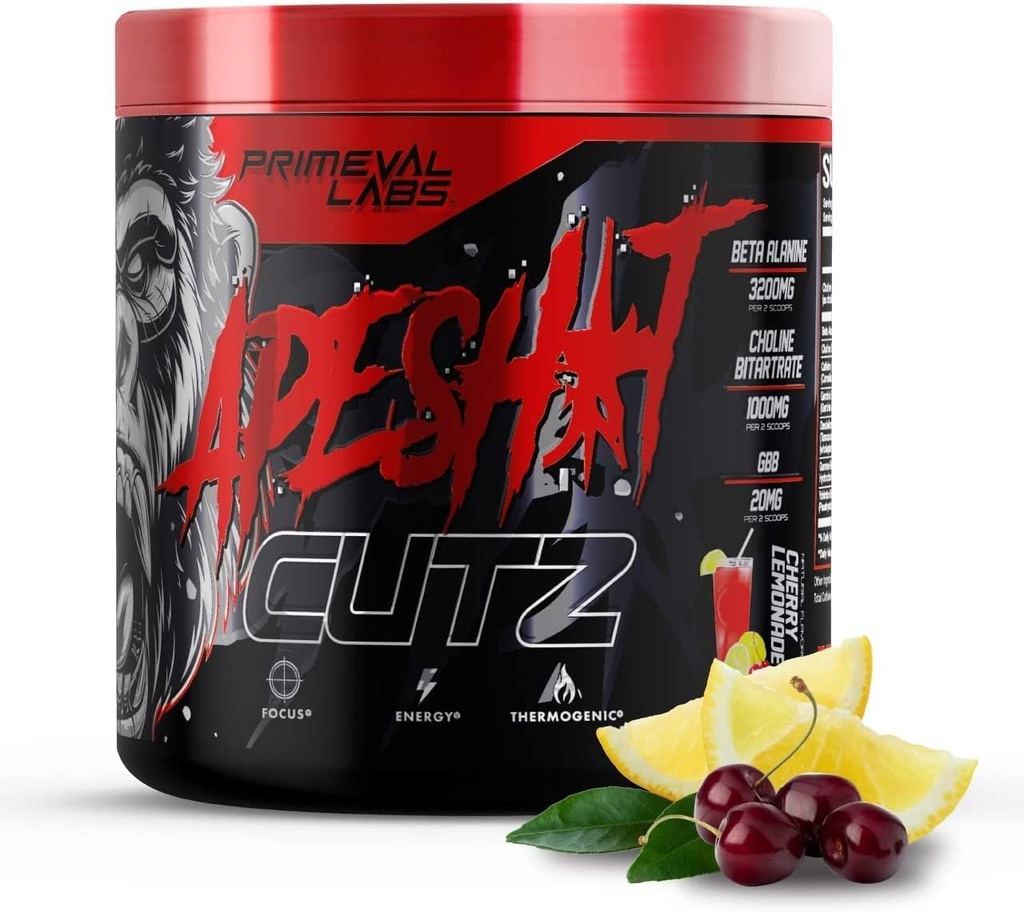 Primeval Labs Ape Cutz Pre Workout Powder pour les hommes et les femmes Formulé scientifiquement.
