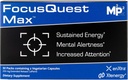 FocusQuest Max Focus Supplément avec sortie prolongée caféine et L-théanine, supplément nootrope pour l'énergie et la productivité - végétalien, sans gluten pour les professionnels, les étudiants, les mamans occupées et la condition physique