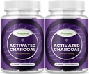 Pilules de charbon activés Detox & Cleanse - Capsules de noix de coco purifiantes avec 1200 mg par portion pour le soulagement du ballonnement - Supplément de désintoxication active pour la santé du corps et des intestins - 90 Compte - 2 Pack