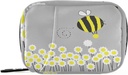 Cartoon Daisy Bee Pill Box 7 Day Pill Case Travel Pill Organizer Bag avec zipper Portable Weekly Case Taille compacte pour le support de supplément de vitamine