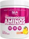 Son thermogénique Amino femmes pré post & intra entraînement Booster (Mango Passion, 30 portions) w BCAA essentiels acides aminés, caféine, et électrolytes- Max vos entraînements w durable énergie-Vegan, sans sucre