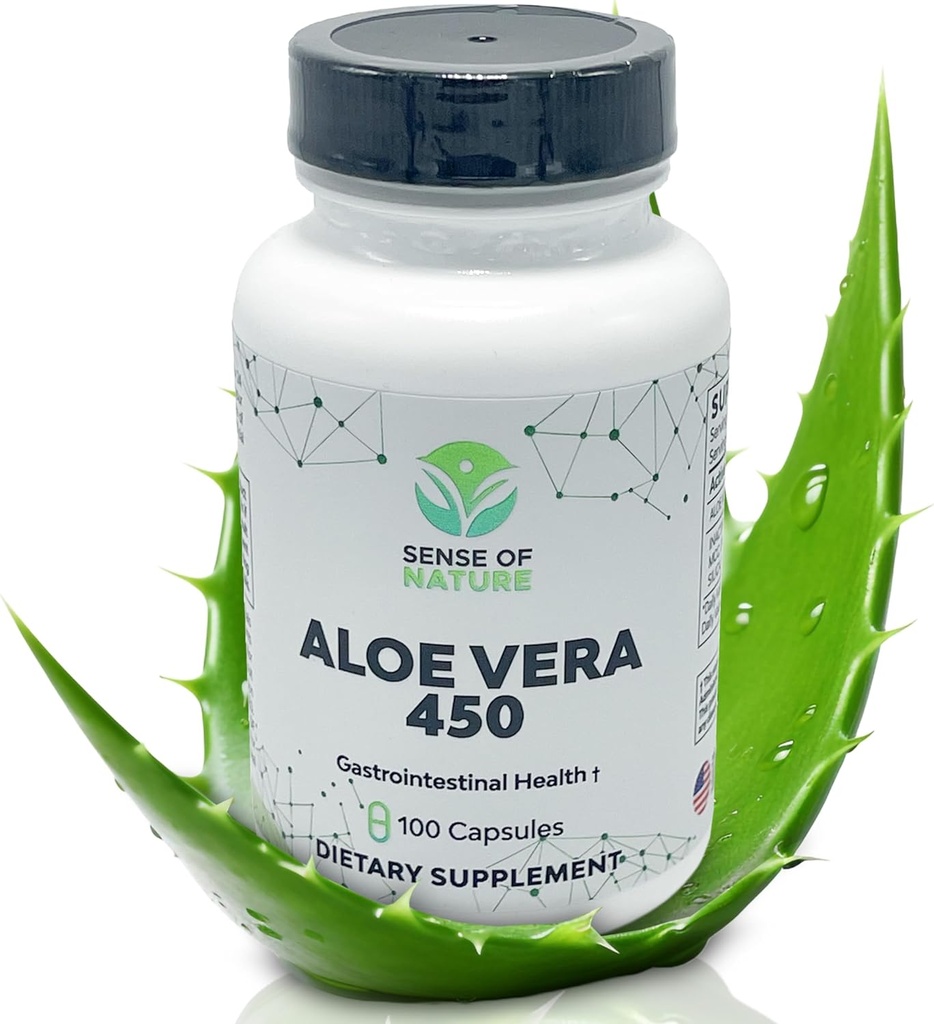 Aloe Vera 450 Capsules Organiques Obtenir des pilules Aloe Vera non-OGM Fabriquées avec des suppléments Aloe Vera biologiques USDA Suppléments Digestifs et Joints