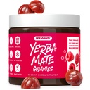 HOLYMARY Yerba Mate Gummies, framboise parfum - énergie, focus, pouvoir végétalien, non-OGM, ingrédients naturels, sans gluten, 50 délicieux suppléments Gummies