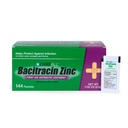 CareAll Bacitracine Antibiotique Zinc Ointment (144 Pack), 0.9gr Foil Packet. Onguent de premiers soins qui prévient les infections à petites coupures, éraflures et brûlures
